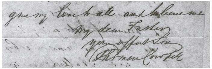 Thomas Cowper Letter Sample