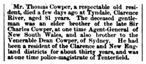 thomas cowper death